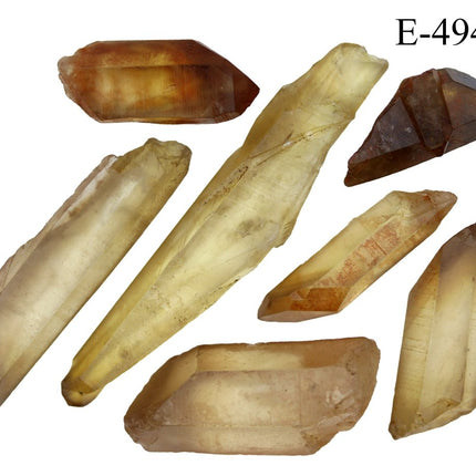 E-4948 Raw Natural Citrine Points 0.5-3.5in Avg 100 gram lot - Crystal River Gems