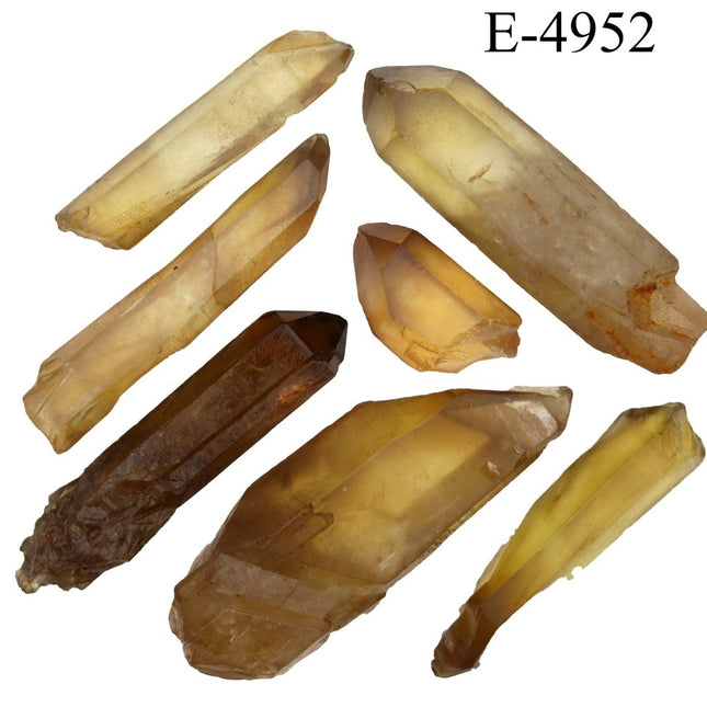 E-4952 Raw Natural Citrine Points 0.5-3.5in Avg 100 gram lot - Crystal River Gems