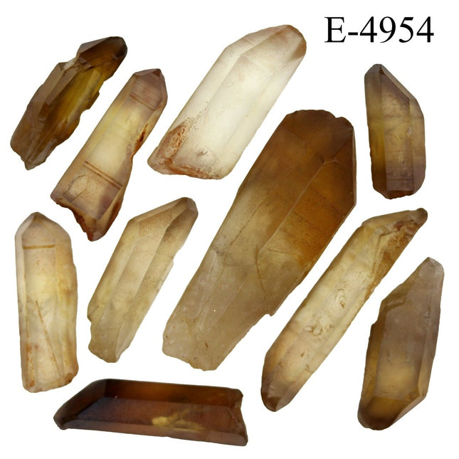 E-4954 Raw Natural Citrine Points 0.5-3.5in Avg 100 gram lot - Crystal River Gems
