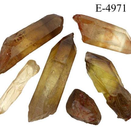 E-4971 Raw Natural Citrine Points 0.5-3.5in Avg 100 gram lot - Crystal River Gems