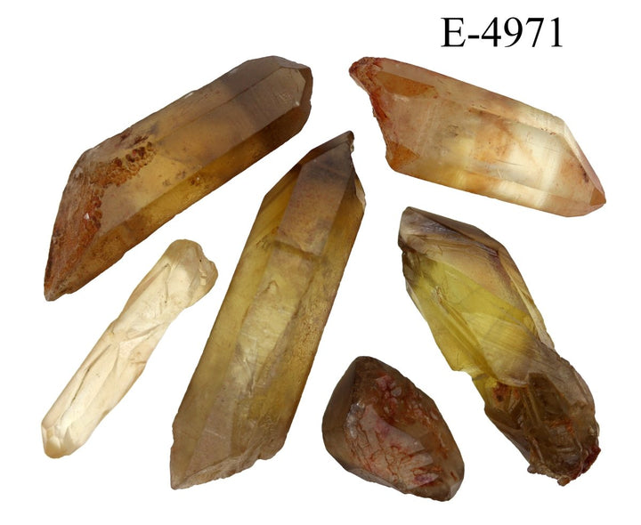 E - 4971 Raw Natural Citrine Points 0.5 - 3.5in Avg 100 gram lotCrystal River Gems