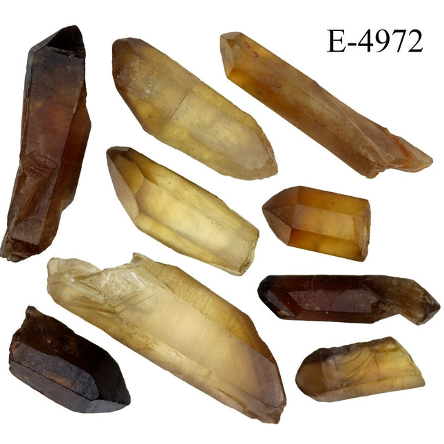 E-4972 Raw Natural Citrine Points 0.5-3.5in Avg 100 gram lot - Crystal River Gems
