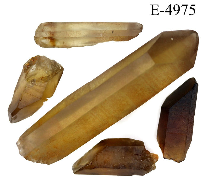 E - 4975 Raw Natural Citrine Points 0.5 - 3.5in Avg 100 gram lotCrystal River Gems