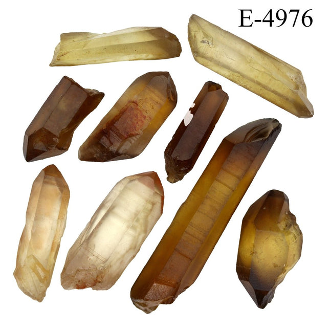 E-4976 Raw Natural Citrine Points 0.5-3.5in Avg 100 gram lot - Crystal River Gems