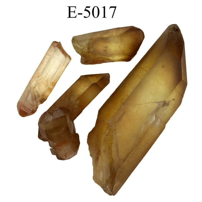 E-5017 Raw Natural Citrine Points 0.5-3.5in Avg 100 gram lot - Crystal River Gems