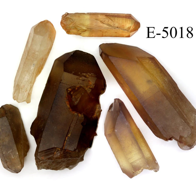 E-5018 Raw Natural Citrine Points 0.5-3.5in Avg 100 gram lot - Crystal River Gems