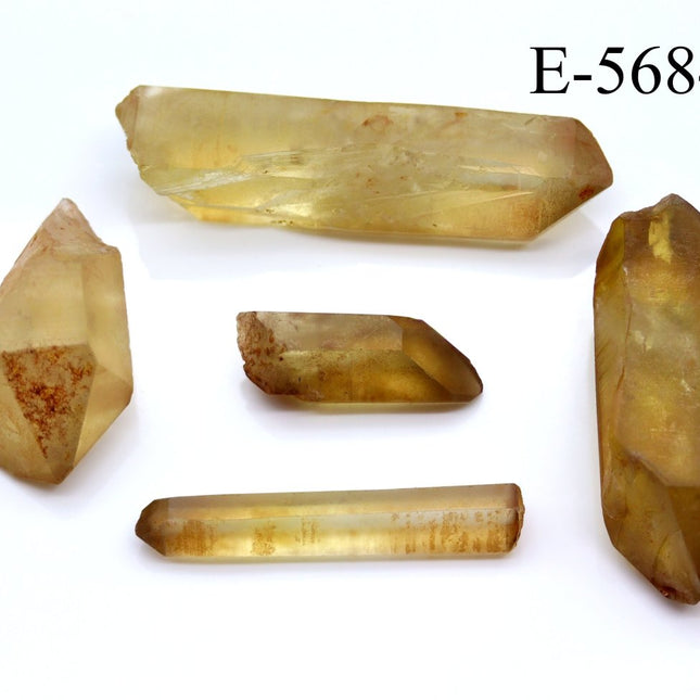 E-5684 Raw Natural Citrine Points 0.5-3.5in Avg 100 gram lot - Crystal River Gems