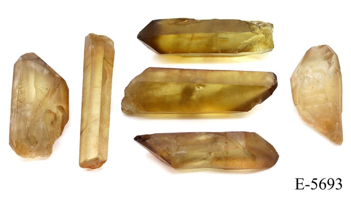 E - 5693 Raw Natural Citrine Points 0.5 - 3.5in Avg 100 gram lotCrystal River Gems