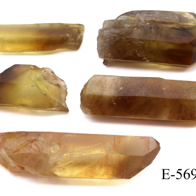 E-5694 Raw Natural Citrine Points 0.5-3.5in Avg 100 gram lot - Crystal River Gems