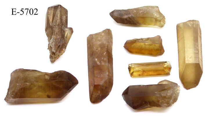 E - 5702 Raw Natural Citrine Points 0.5 - 3.5in Avg 100 gram lotCrystal River Gems