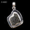 E-6682 Moldavite 925 Sterling Silver Pendant - Crystal River Gems