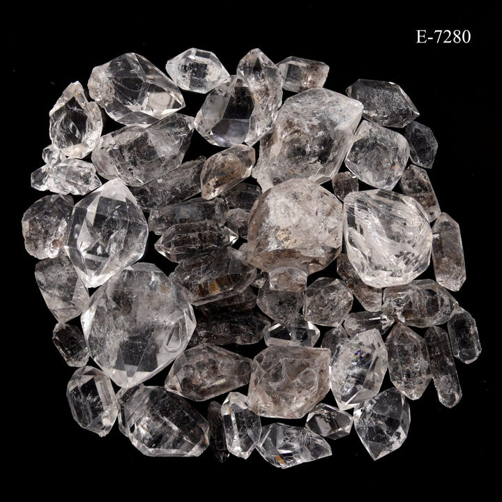 E - 7280 Carbon Quartz Double Terminated Crystals - 20 gram lotCrystal River Gems