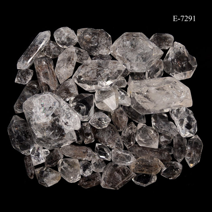 E - 7291 Carbon Quartz Double Terminated Crystals - 20 gram lotCrystal River Gems