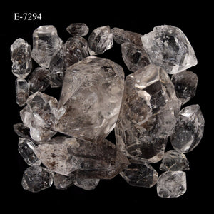 E-7294 Carbon Quartz Double Terminated Crystals - 20 gram lot