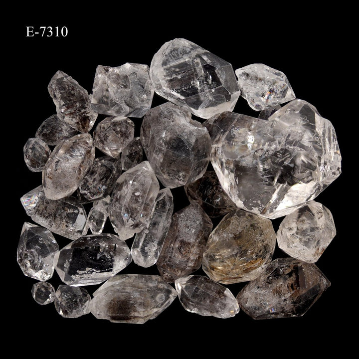 E - 7310 Carbon Quartz Double Terminated Crystals - 20 gram lotCrystal River Gems