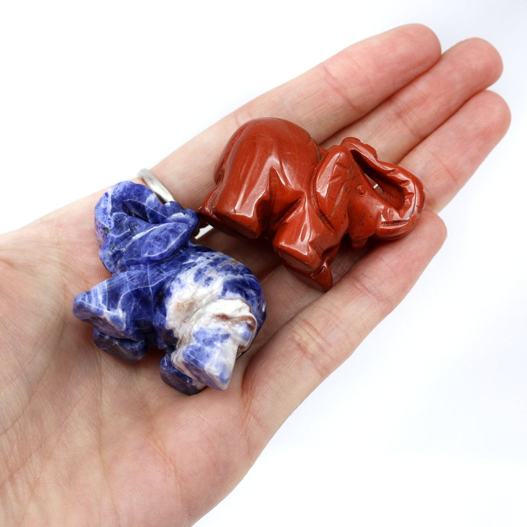 Assorted Gemstone Elephants / 24 PC. WHOLESALE FLATCrystal River Gems