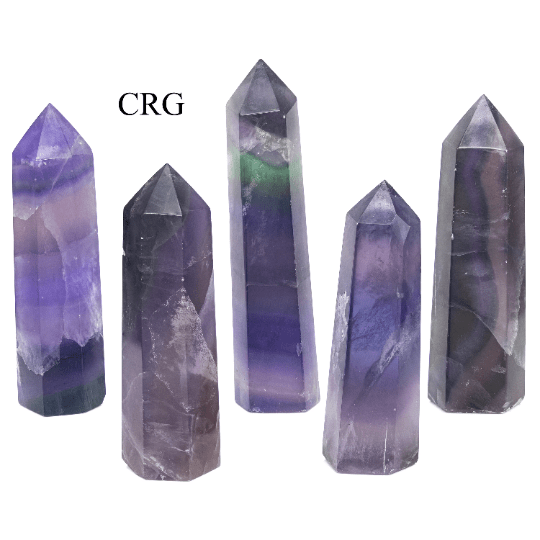 Fluorite Carved Towers / 7-10cm AVG - 1 LB. LOT