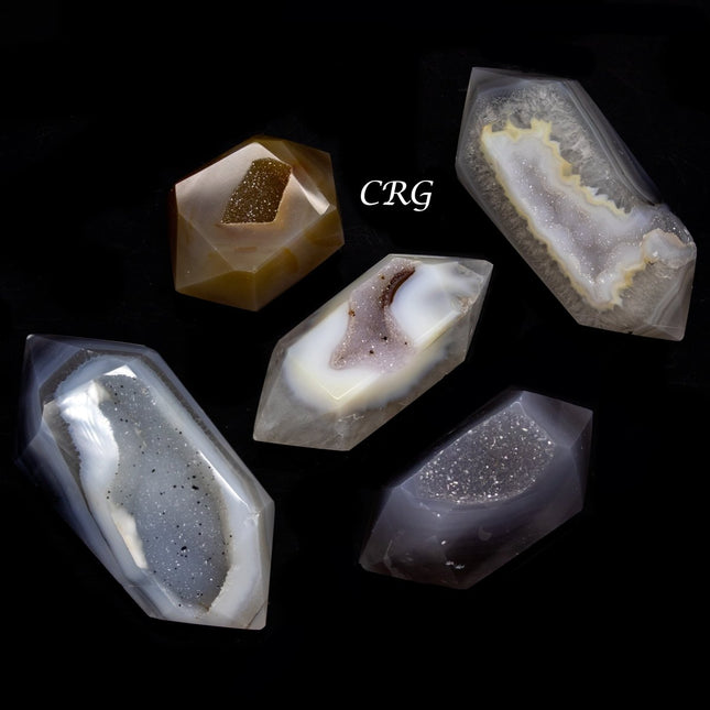 1 LB. LOT - Fully Polished Double Terminated Agate Points (2 - 5in.) AVG - Crystal River Gems