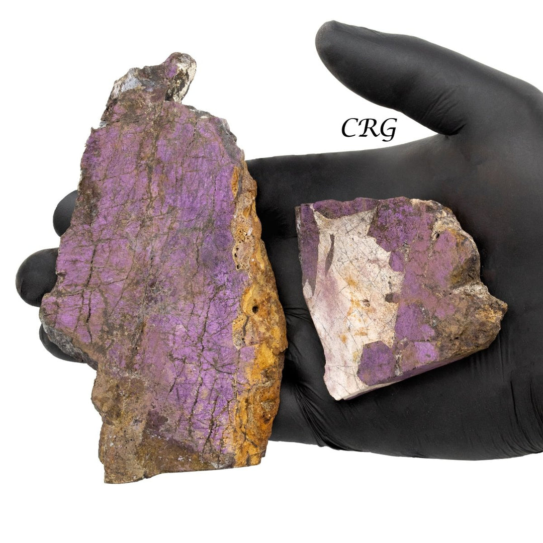 Peperite Stone Smooth Unpolished Purpurite Slabs / 2-6