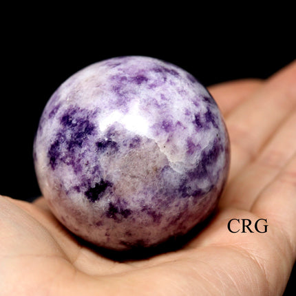 QTY 1 - Lepidolite Gemstone Sphere / 40-50mm Avg Crystal River Gems