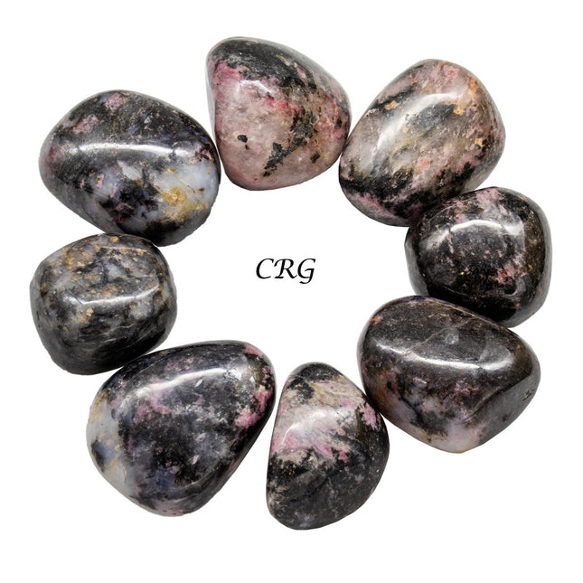 1 LB. LOT - Rhodonite Palm Stones / 1.25"-3" avg. - Crystal River Gems