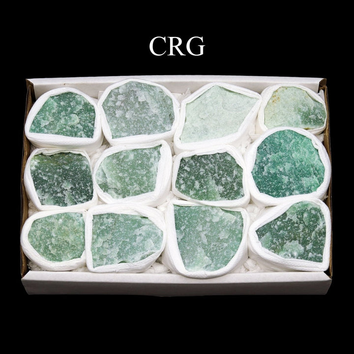12 Piece Flat - Rough Green Quartz / 1 - 2" AVGCrystal River Gems
