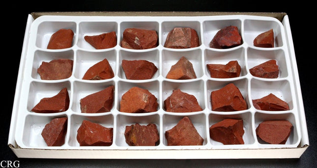 24 PIECES - Rough Red Jasper Wholesale Flat / 1-1.5" AVG - Crystal River Gems