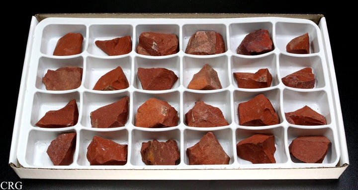 Red Jasper Rough (1 - 1.5 inches) (24 Piece Flat) Rough Wholesale RockCrystal River Gems