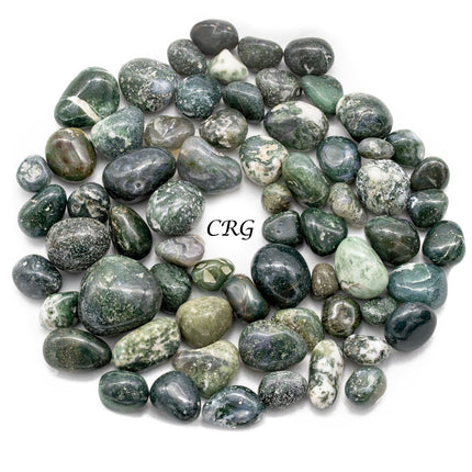 Tumbled Mixed Moss Agate and Bloodstone / 20-40mm AVG - 1 KILO LOT