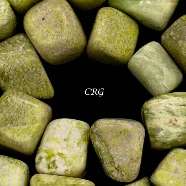 1 KILO LOT - Tumbled Serpentine Pakistan - Crystal River Gems