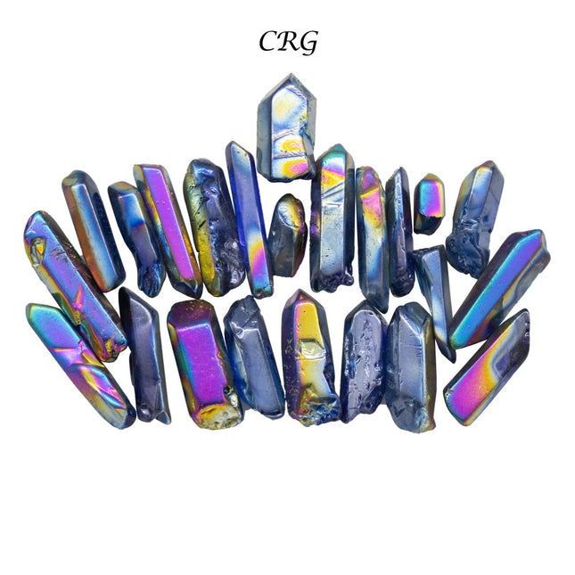 1 LB. LOT - Titanium Aura Quartz Points / 1"-2" avg. - Crystal River Gems