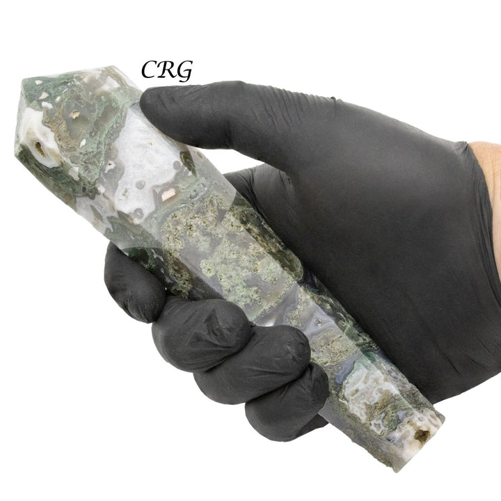 Moss Agate Scepters / 6" AVG - 1 KILO LOTCrystal River Gems