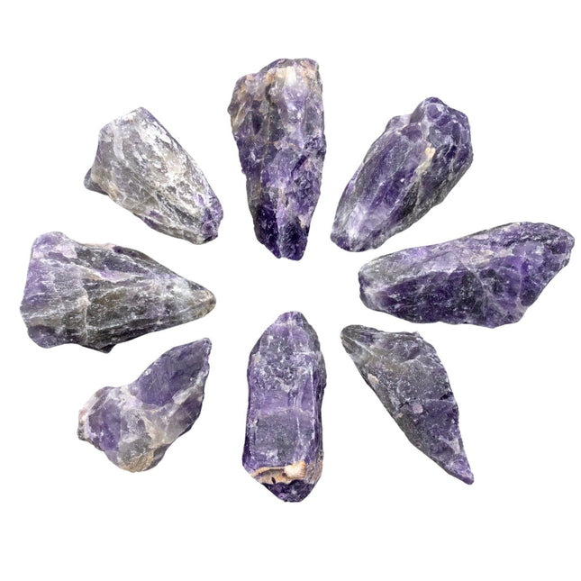 African Amethyst Rough Pieces (Size 1 To 2.5 Inches) Wholesale Raw Crystals Minerals Gemstones - Crystal River Gems
