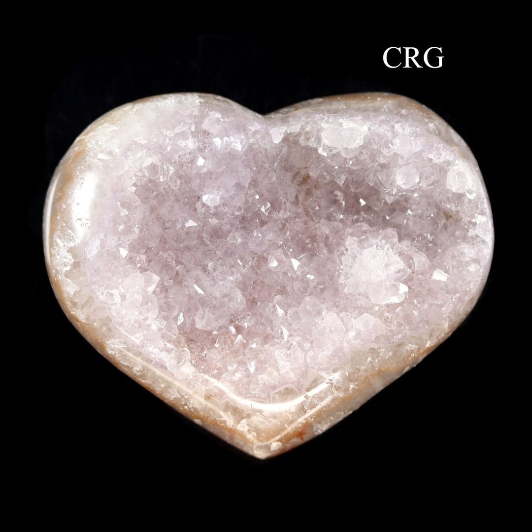 Amethyst Druzy Heart with Polished Edges - 2 Kilos