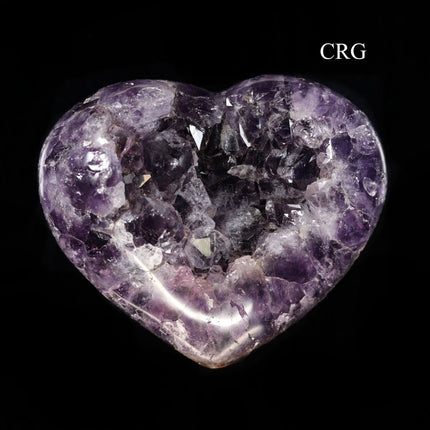 Amethyst Druzy Heart with Polished Edges - 2 Kilos - Crystal River Gems