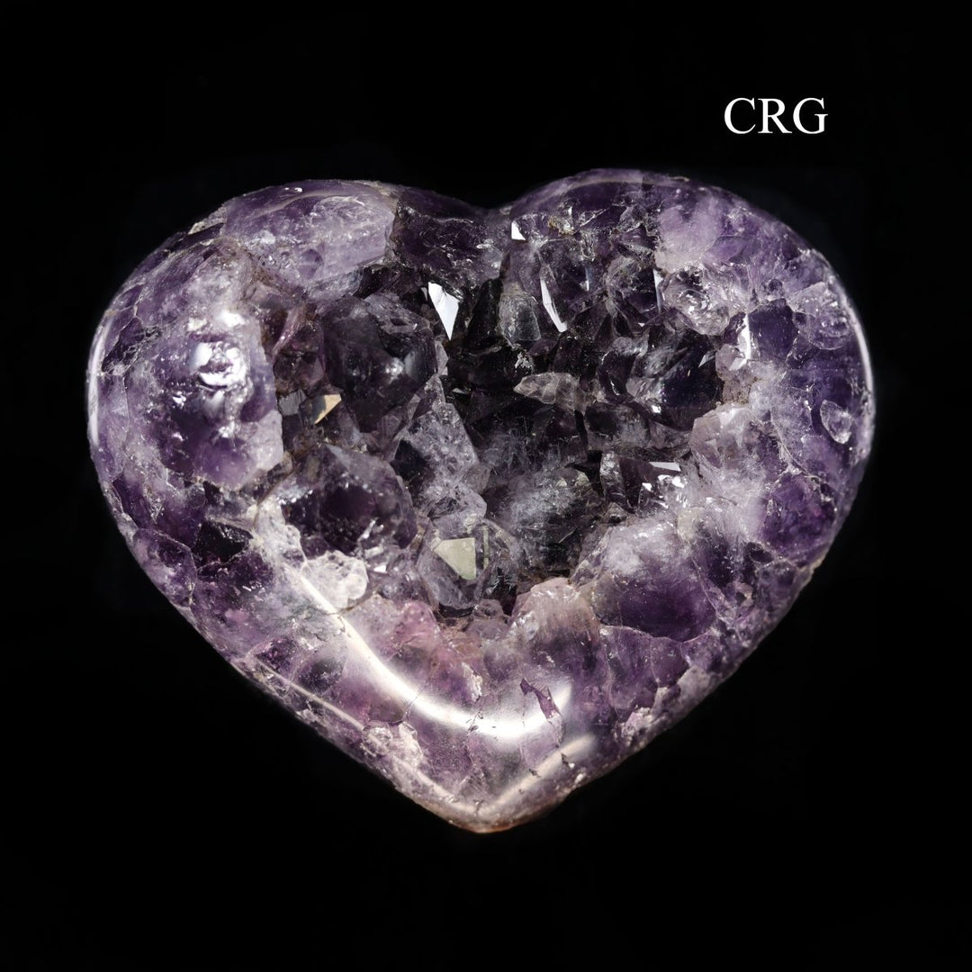 Amethyst Druzy Heart with Polished Edges - 2 Kilos