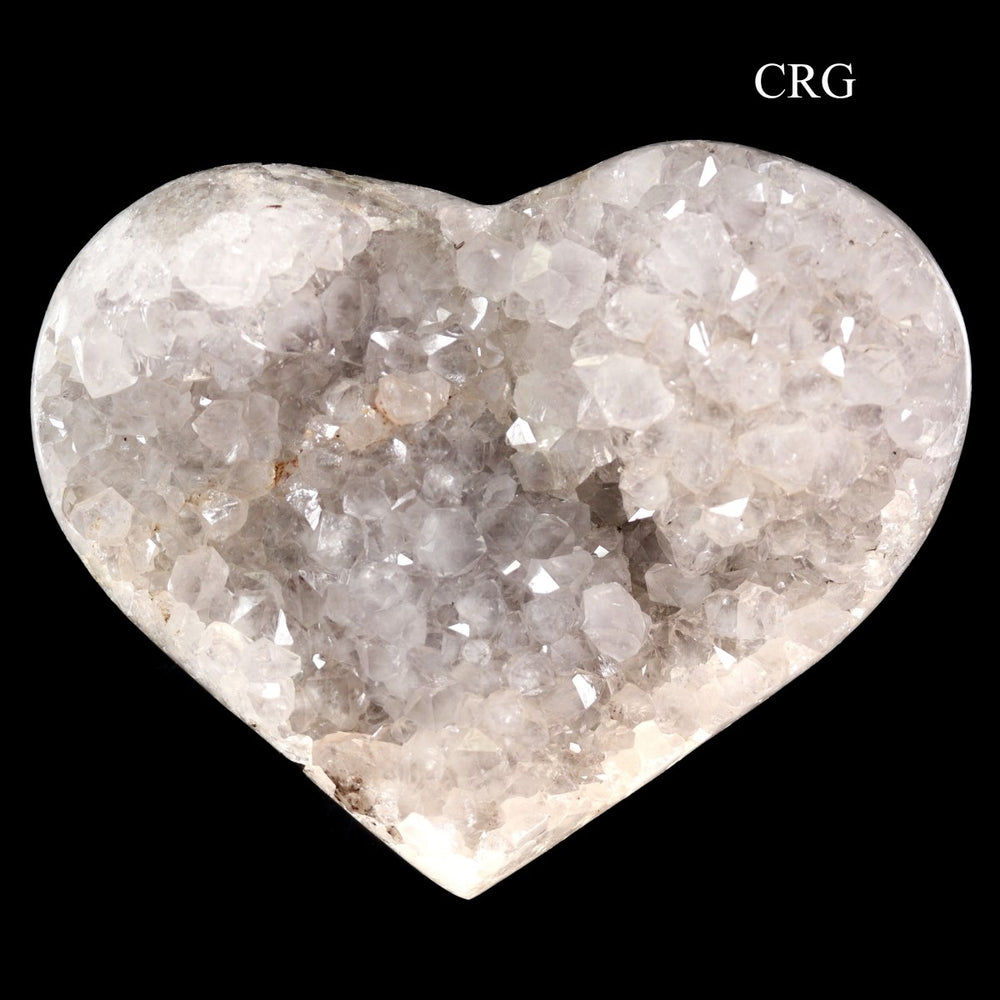 Amethyst Druzy Heart with Polished Edges (4 Kilo Lot) Size 1 to 2 Kilo Polished Edge Crystal Heart with Rough Back