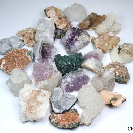Assorted Zeolite Flat (24 Pieces) Size 1 to 3 Inches Mixed Crystal Gemstones