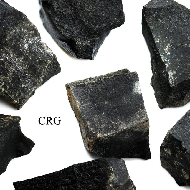 Black Basalt Rough Pieces (Size 1.5 to 2.5 Inches) Crystals Minerals Gemstones - Crystal River Gems