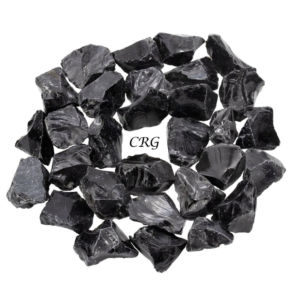 Black Obsidian Rough (Size 1 to 2 Inches) Wholesale Raw Crystals Minerals Gemstones