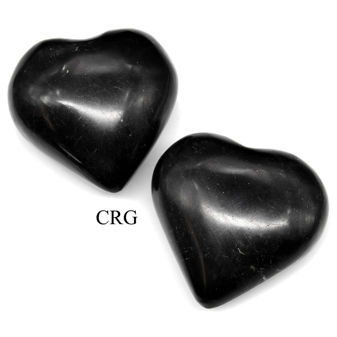 Black Onyx Heart (1 Piece) Size 30 to 40 mm Polished Crystal Gemstone Shape