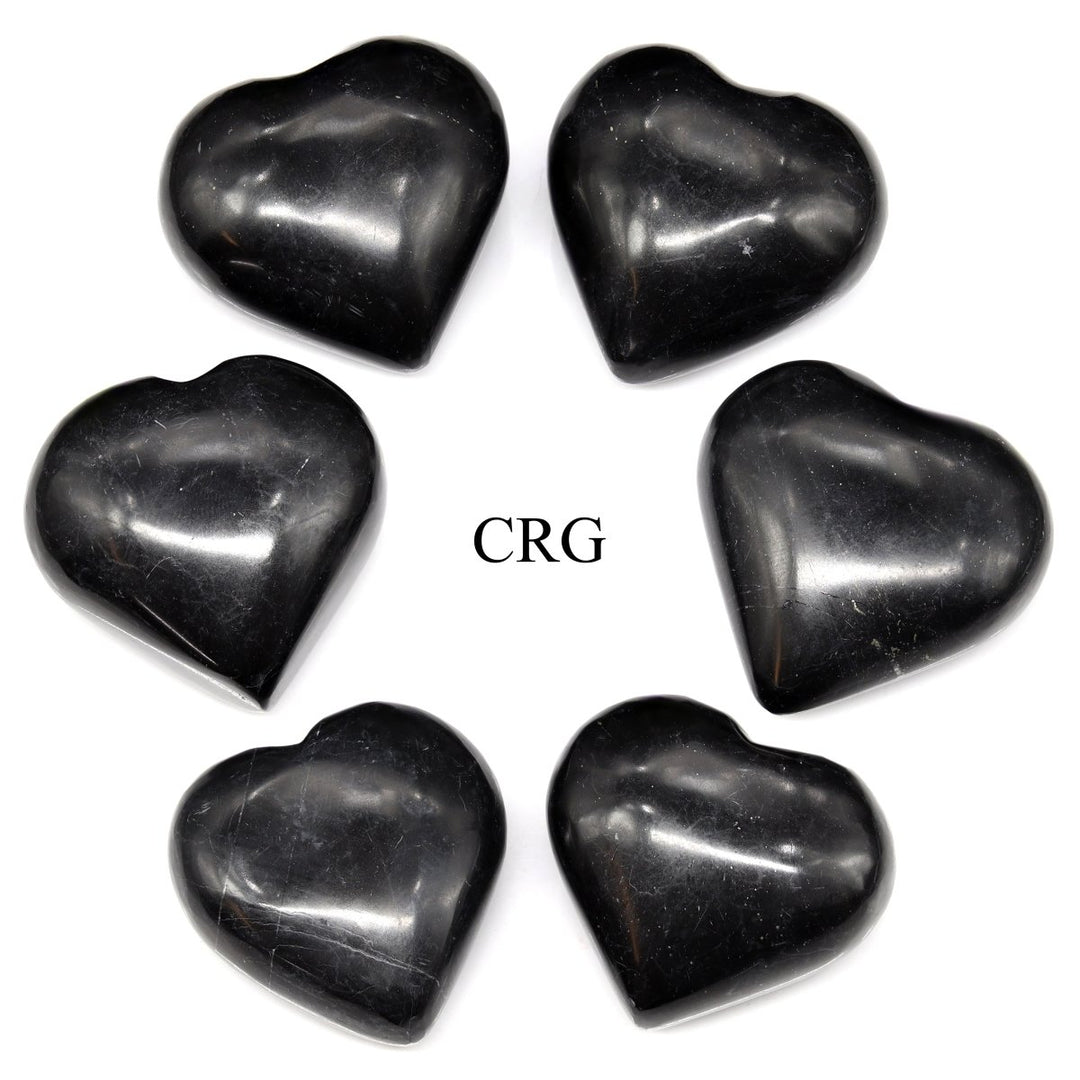 Black Onyx Heart (1 Piece) Size 30 to 40 mm Polished Crystal Gemstone Shape