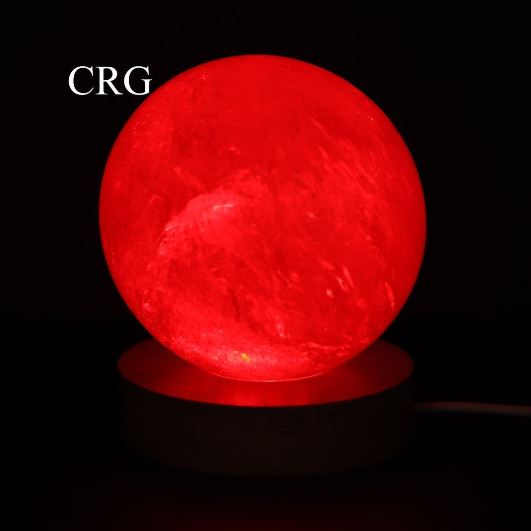 Black Round Wooden Color Changing Light Display Base with USB Port (1 Piece) Size 2.5 Inches