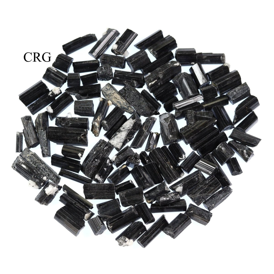 Black Tourmaline Raw (250 Grams) 10 to 40 mm Extra Quality CrystalsCrystal River Gems