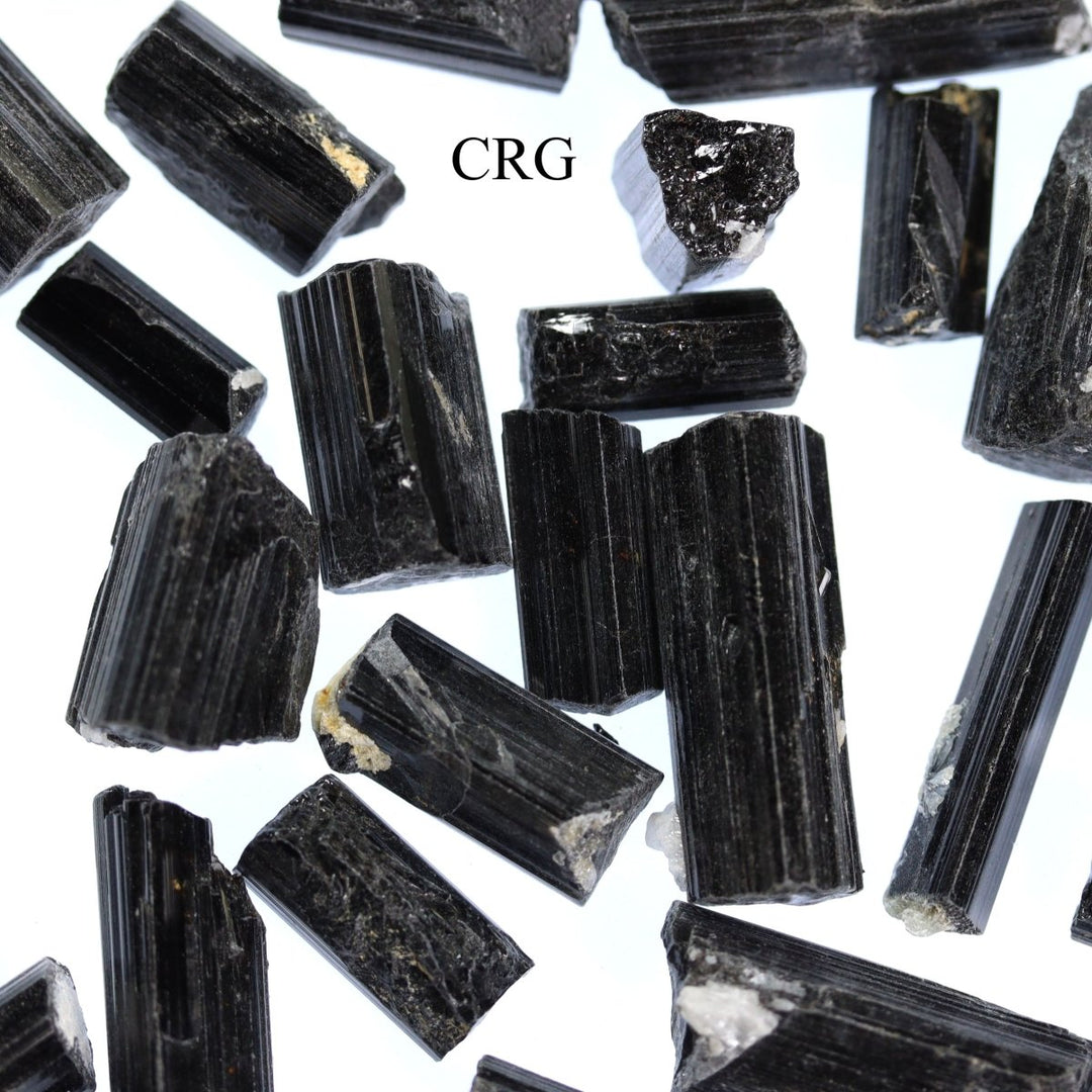 Black Tourmaline Raw (250 Grams) 10 to 40 mm Extra Quality CrystalsCrystal River Gems