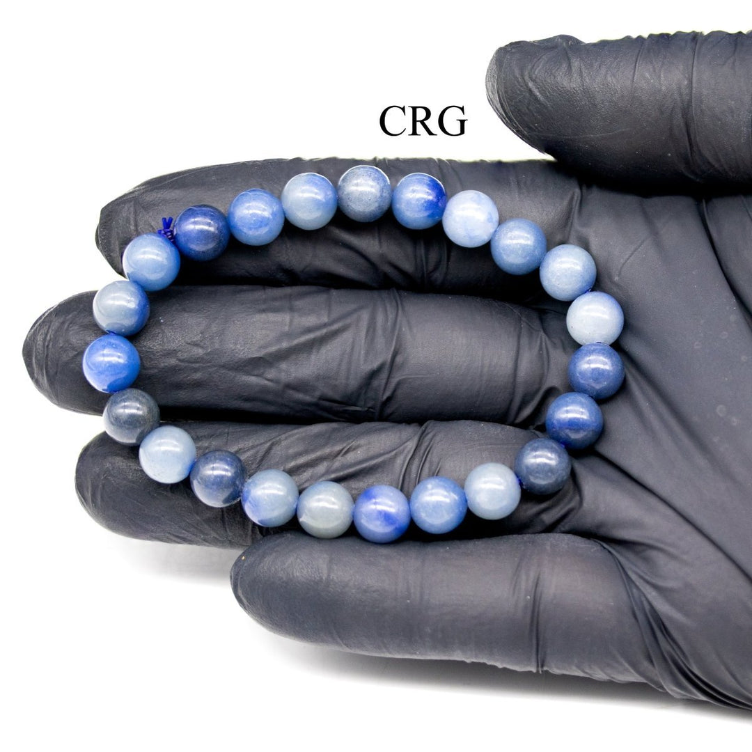 Blue Aventurine Tumbled Bracelet (1 Piece) Size 8 mm Crystal Bead Stretch Jewelry