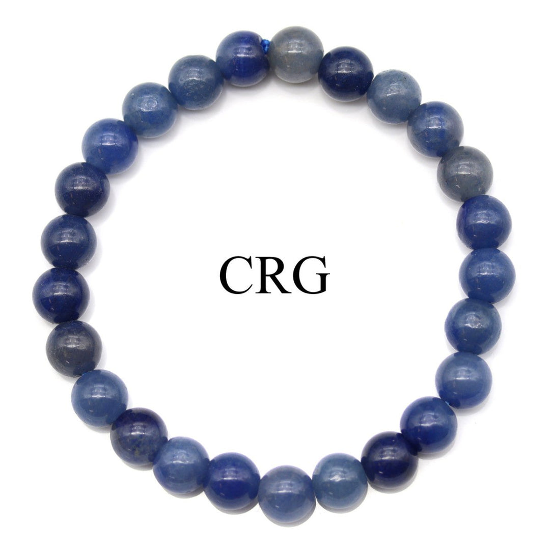 Blue Aventurine Tumbled Bracelet (1 Piece) Size 8 mm Crystal Bead Stretch Jewelry