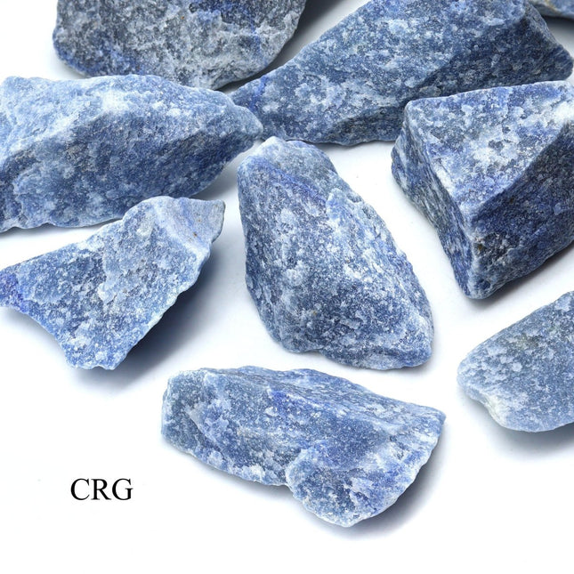 Blue Quartz Rough Pieces (Size 1 To 2 Inches) Wholesale Raw Crystals Minerals Gemstones - Crystal River Gems