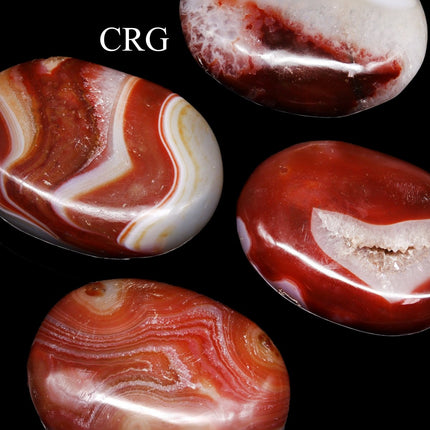 Carnelian Palm Stone (1 Piece) Size 2 Inches Smooth Worry Pocket Gemstone