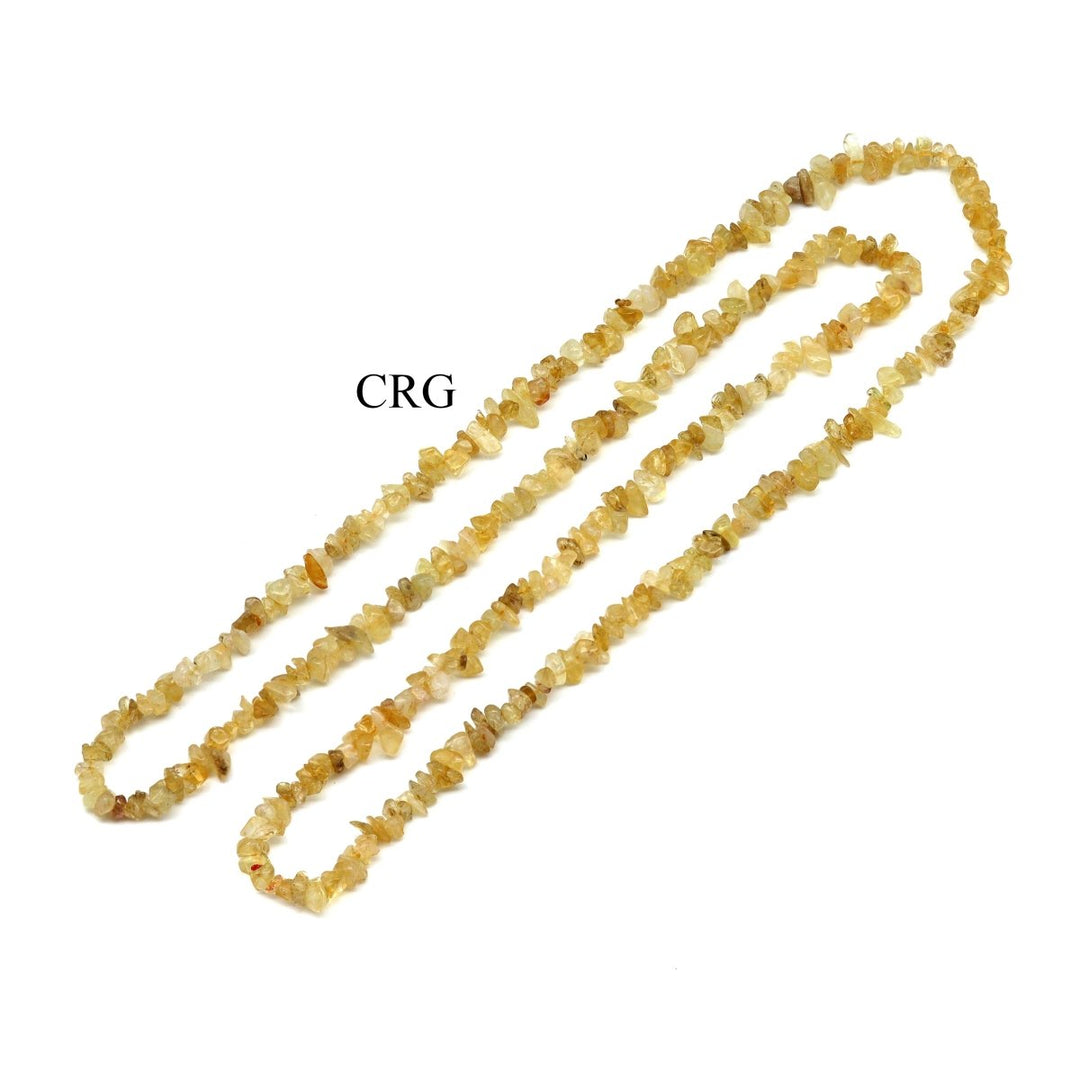 Citrine Strand Chip Necklace (1 Piece) Size 32 Inches Crystal Gemstone Jewelry